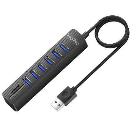 Veggieg Usb 6 Port Hub With Card Reader V-C306