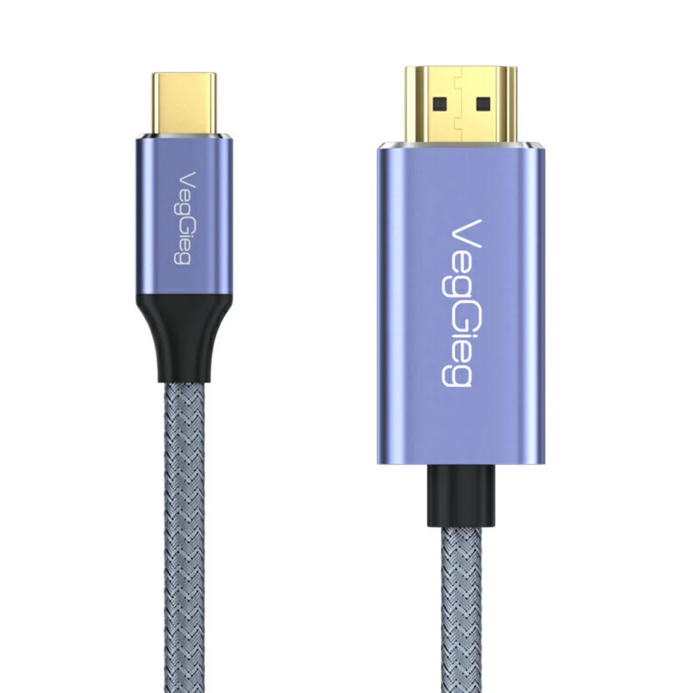 Veggieg Type C To HDMI 4K Cable 2M, 18.0 Gbps