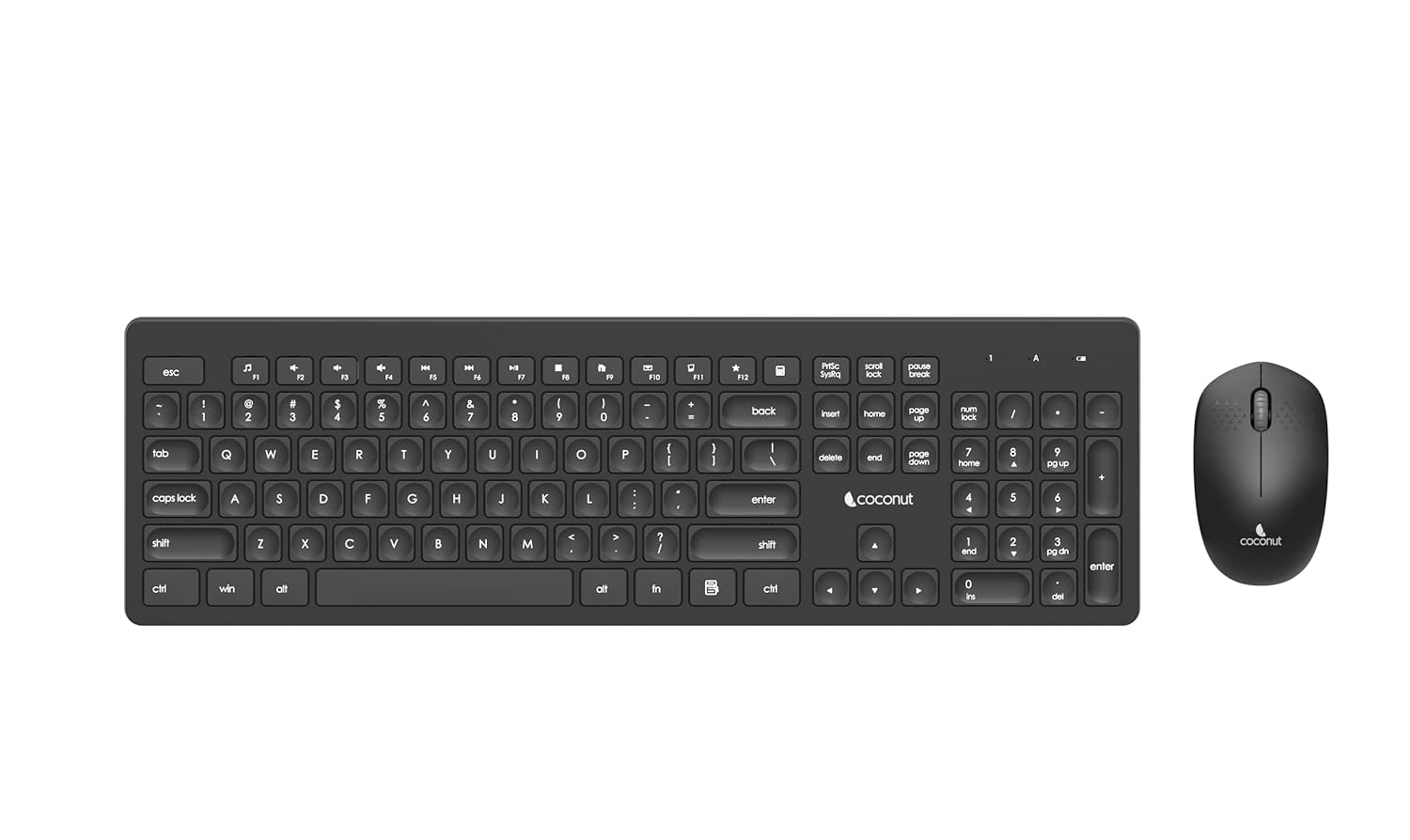Coconut WKM11 Delight 2.4Ghz Wireless Keyboard & Mouse Combo Water Droplet Keys,