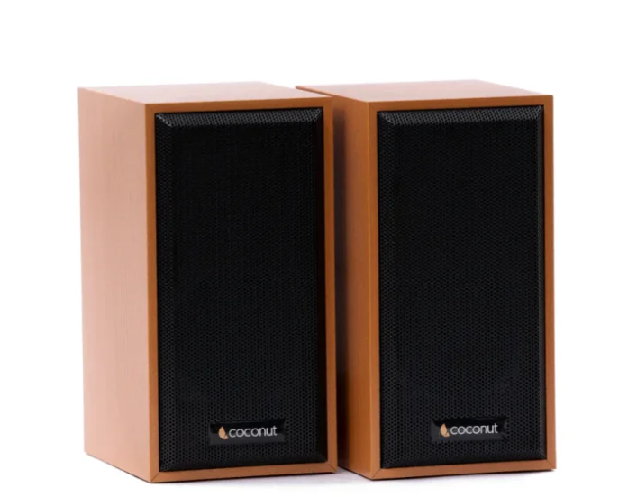 Coconut Coconut US02 USB 2.0 Channel Wooden Speakers for Laptop & Computer
