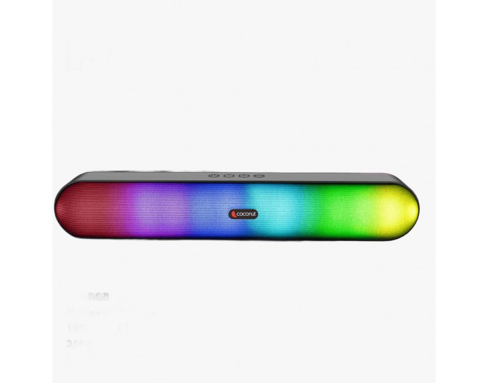 Coconut Stanza RGB 16W Wireless SoundBar, True RGB Light Effects, Bluetooth 5.0