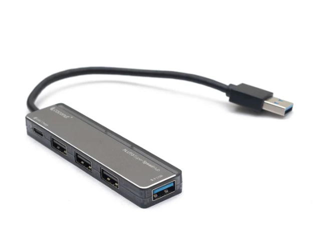 Coconut UH16 Pluto 4 Port USB Hub + Type C Charge