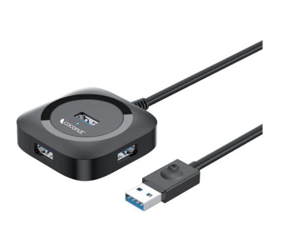 Coconut UH20 Vega 4 Port USB 3.0 Hub ,1M Cable