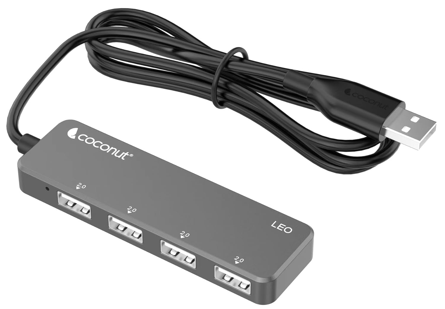 Coconut UH21 Leo 4 Ports USB Hub 2.0 USB A to 4 USB-Ports 4 in 1 Connector