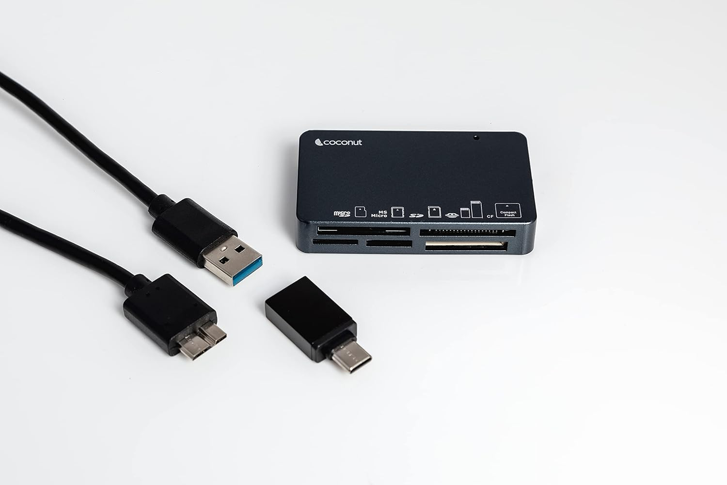 Coconut CR11 USB 3.0 Card Reader with Type C 3.1 OTG, 6 in 1 Memory Card Adapter