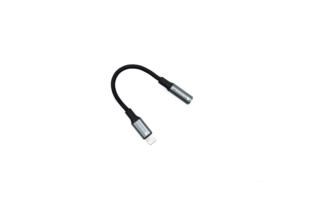 Coconut AC02 Lightning to 3.5mm AUX Adapter Connector, High Quality Audio