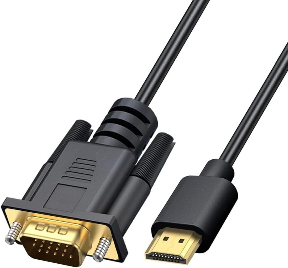Raybeat HDMI to VGA Cable Adapter Gold-Plated 6 Feet Male to Male