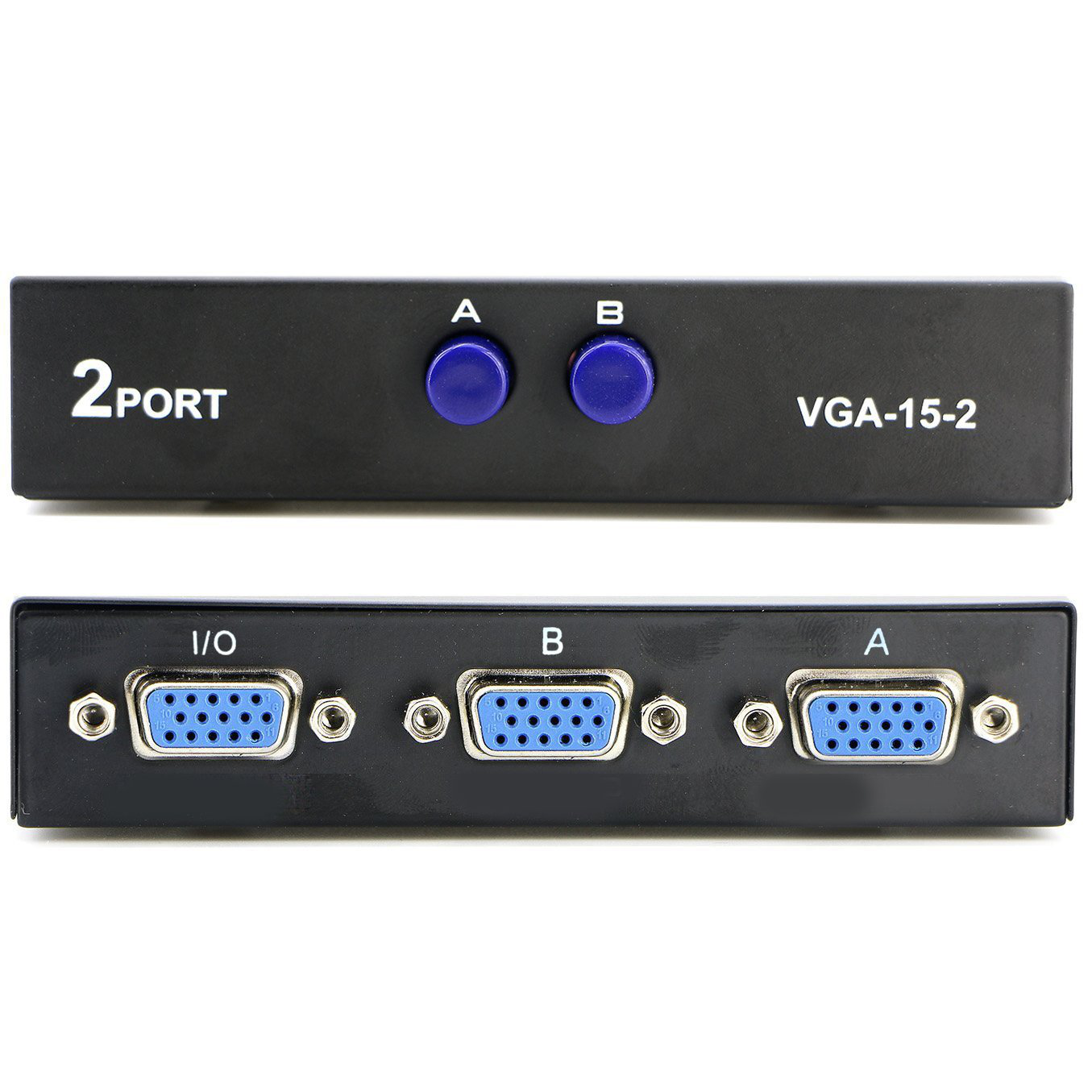 Raybeat VGA 2 in 1 Out 2 Port VGA Switch Press Button Two Way VGA Video Switch