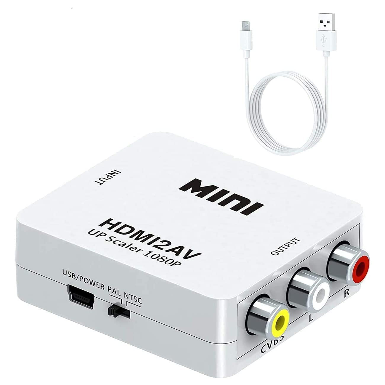 Raybeat Mini HDMI to AV Up Scaler 1080P HD Video Converter Media Streaming
