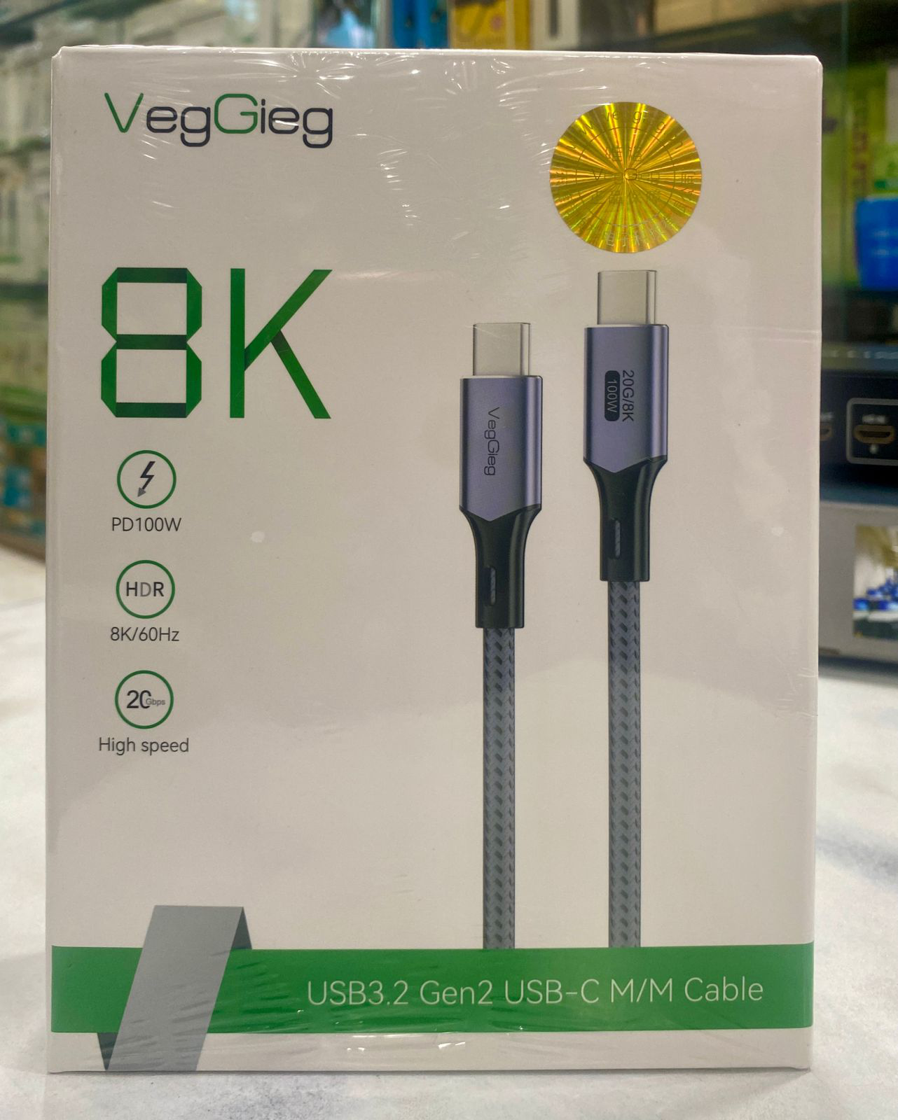 Veggieg Usb 3.2 Gen2 USB -C M/M CABLE 3MTR V-U413